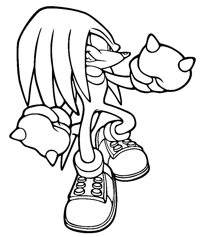 Knuckles Para Colorear 53