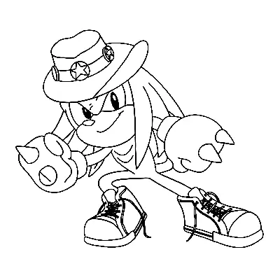 Knuckles Para Colorear 55