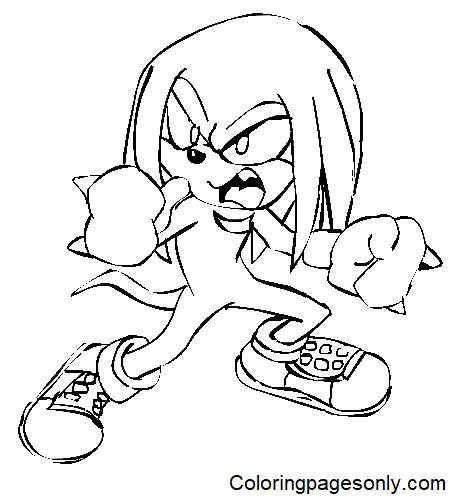 Knuckles Para Colorear 56