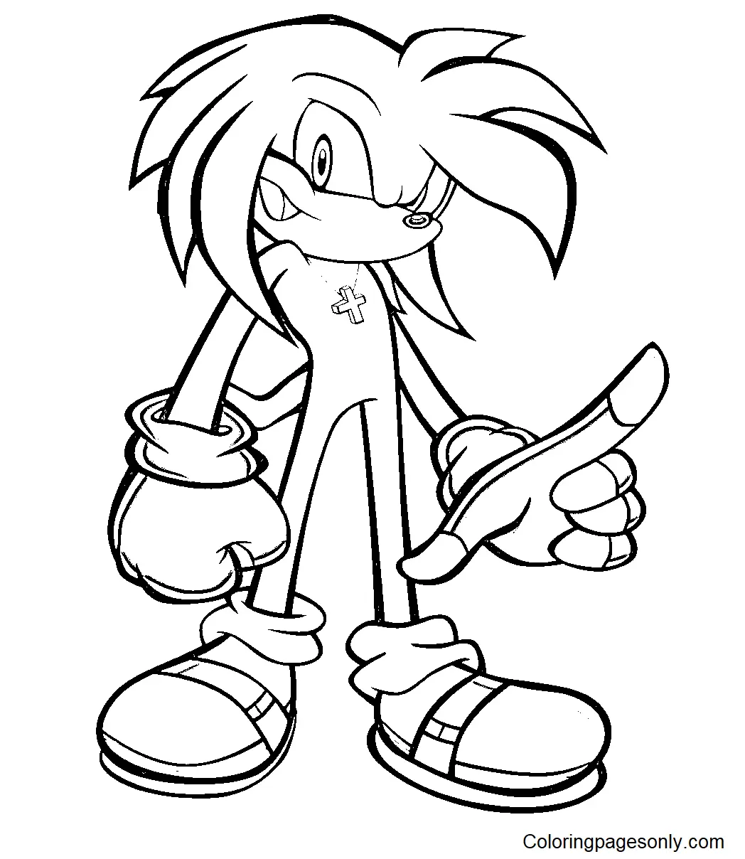 Knuckles Para Colorear 57