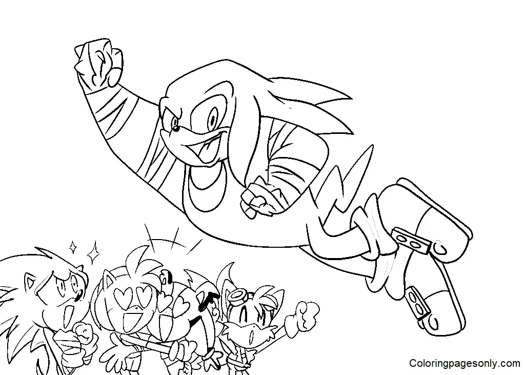 Knuckles Coloring Pages 63