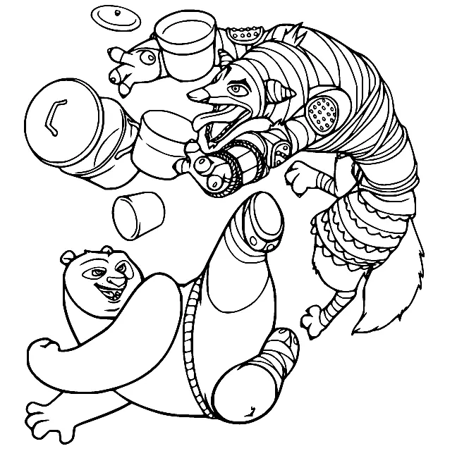 Kung Fu Panda Coloring Pages 49