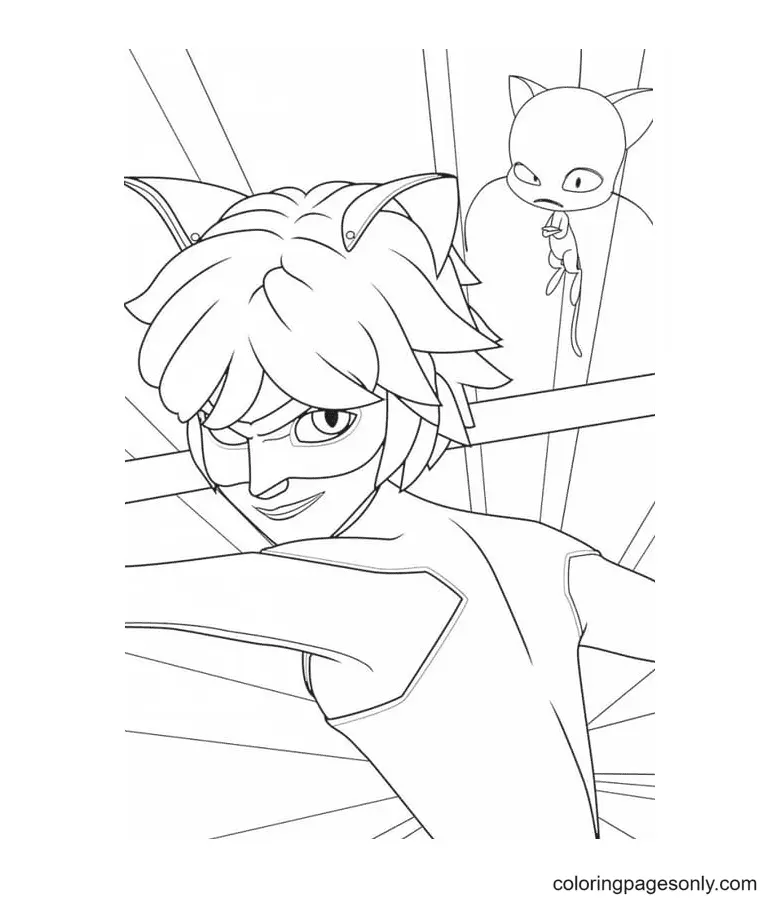 Desenhos de Ladybug e Cat Noir Para Colorir 53