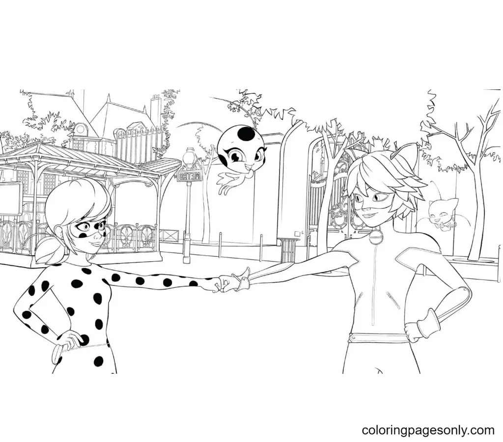 Desenhos de Ladybug e Cat Noir Para Colorir 75