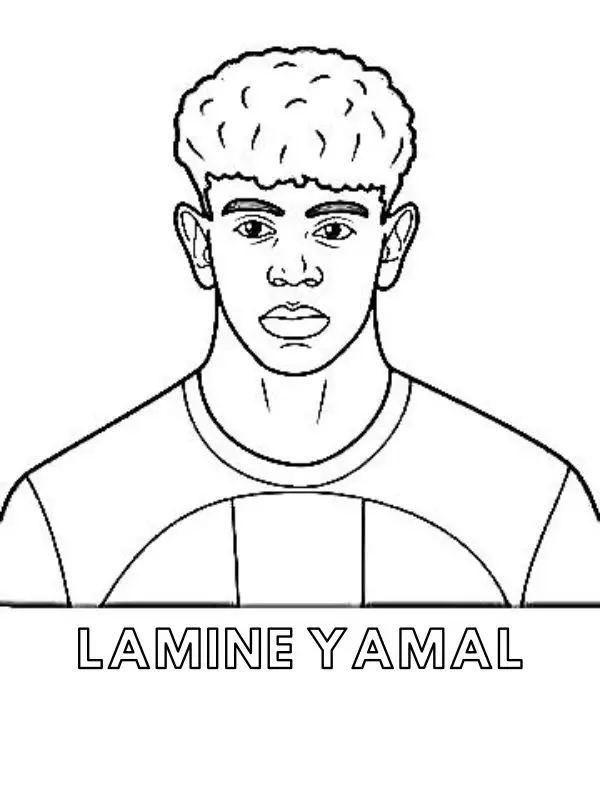 Lamine Yamal Para Colorir 3