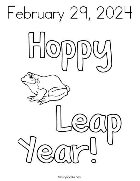 Leap Year Coloring Pages 6