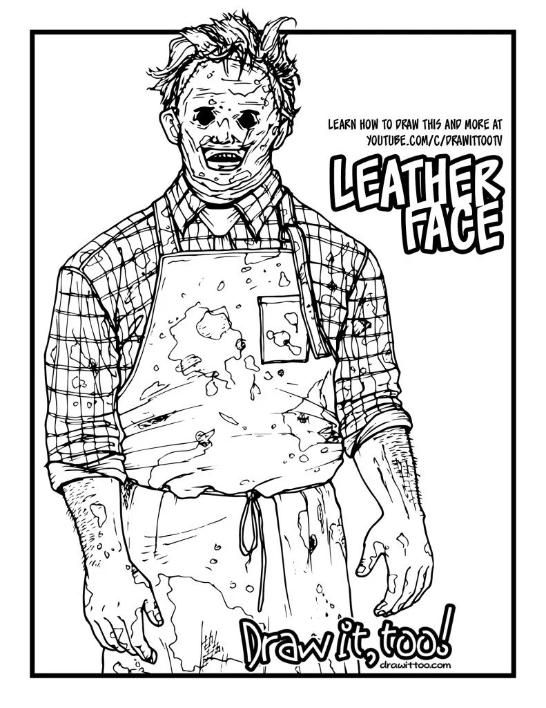 Leatherface Coloring Pages 3