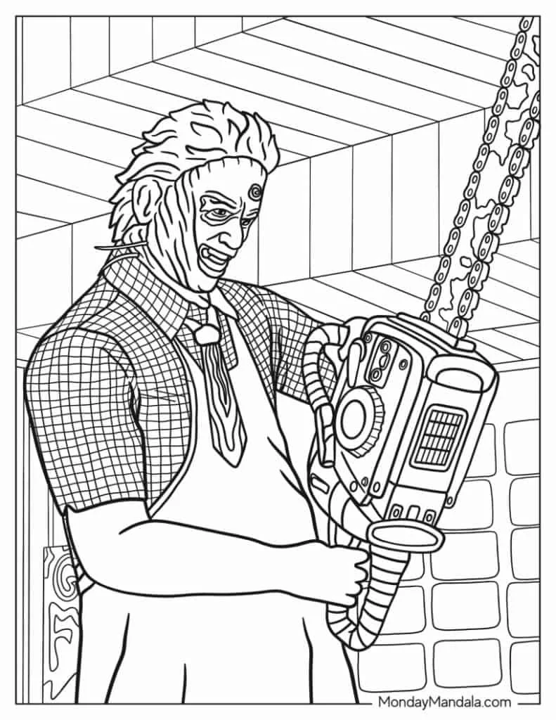 Leatherface Coloring Pages 5