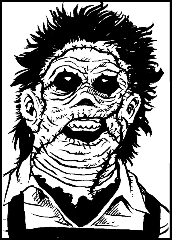 Leatherface Para Colorear 7