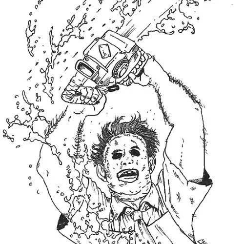 Leatherface Coloring Pages 8