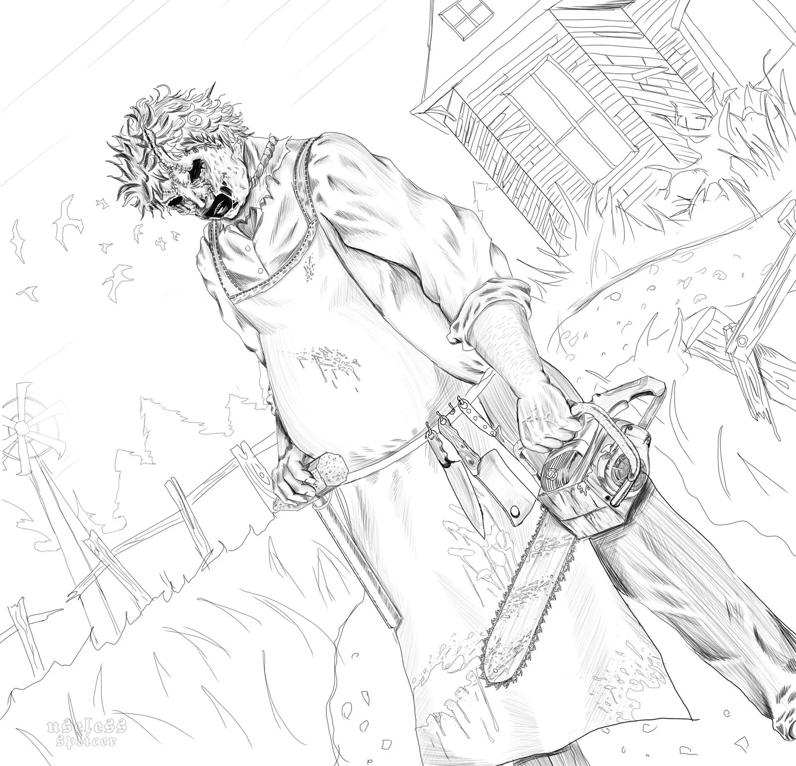 Leatherface Para Colorear 9