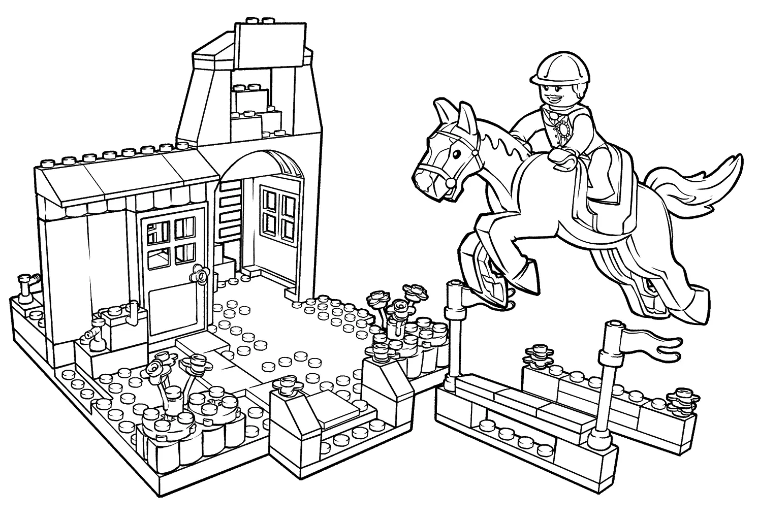 Lego Farm Coloring Pages 1