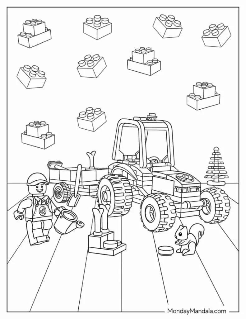 Lego Farm Coloring Pages 10