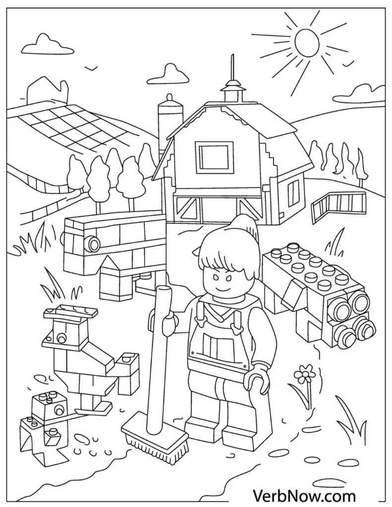 Lego Farm Coloring Pages 2