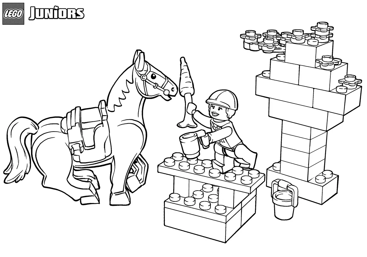 Lego Farm Coloring Pages 4