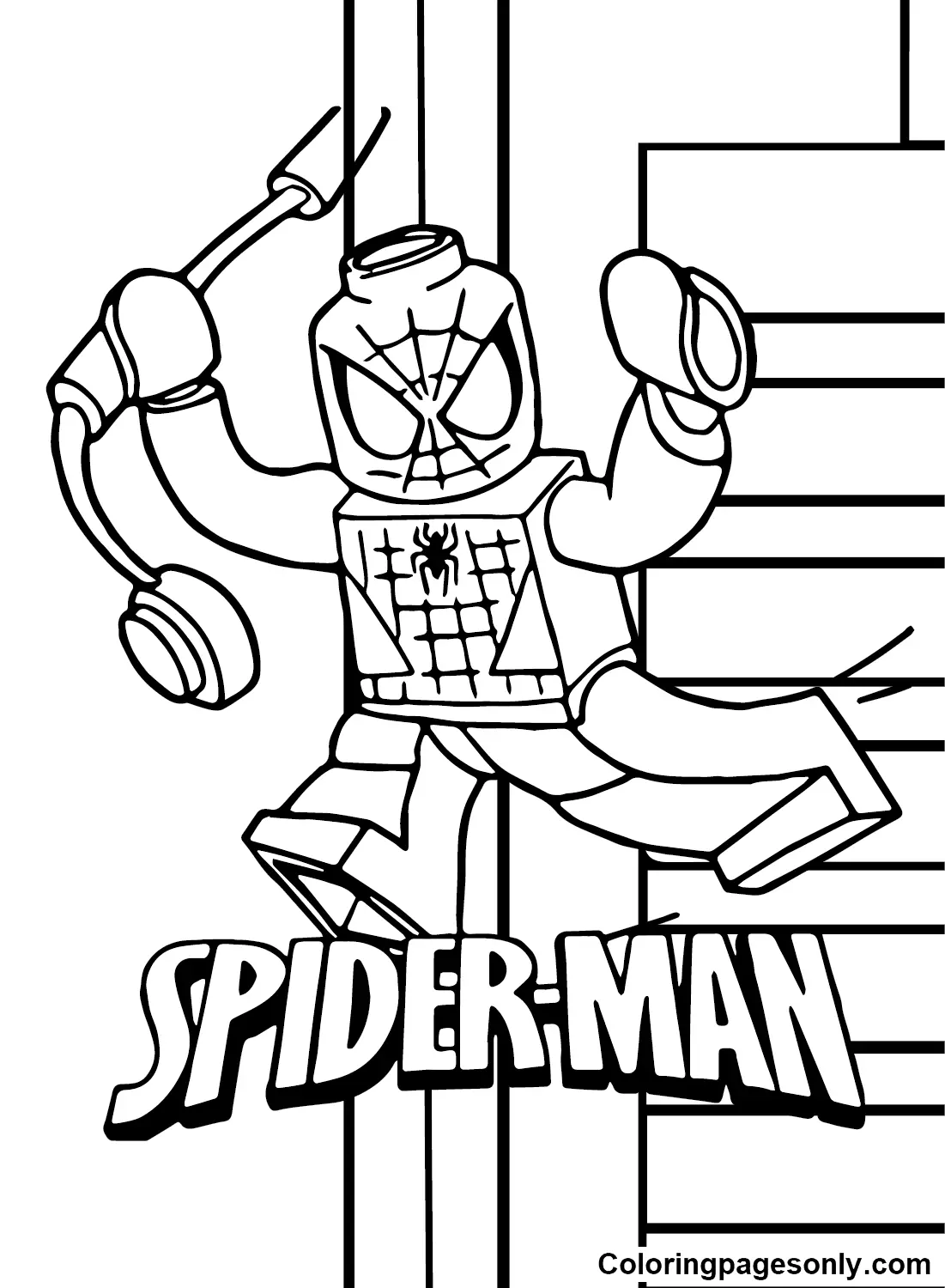 Lego Spiderman Coloring Pages 2