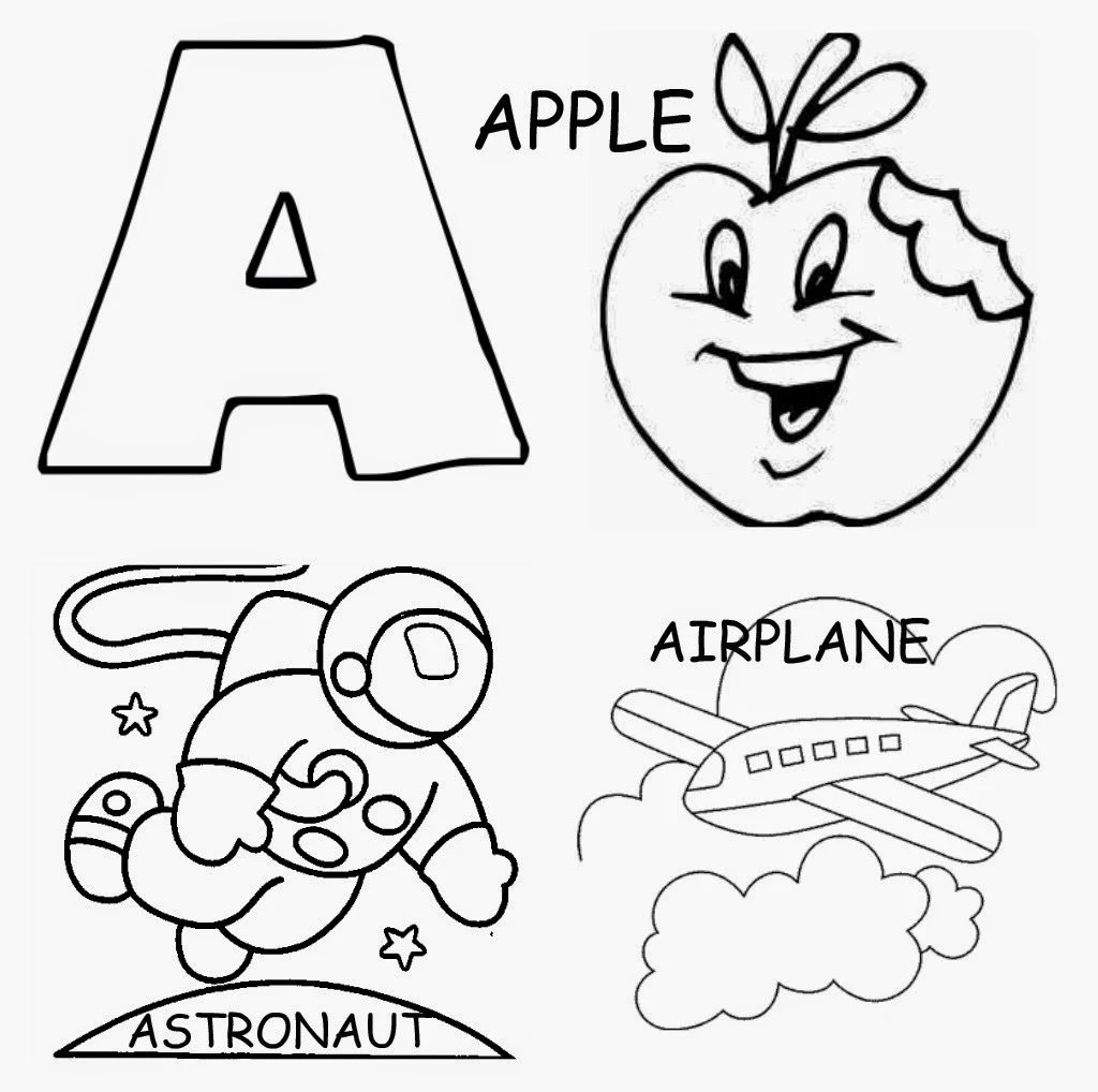 Letter A Coloring Pages