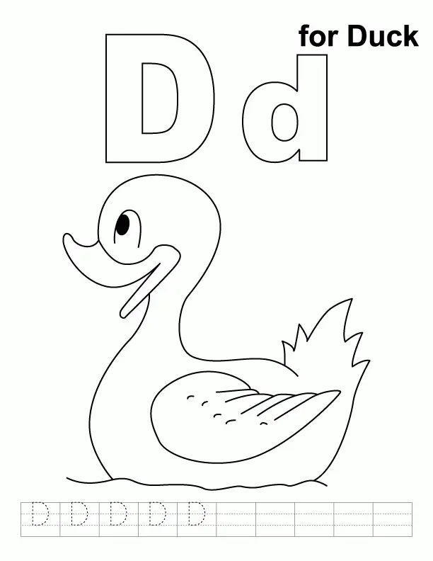 Letter D Coloring Pages