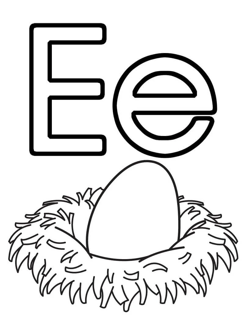 Letter E Coloring Pages 58