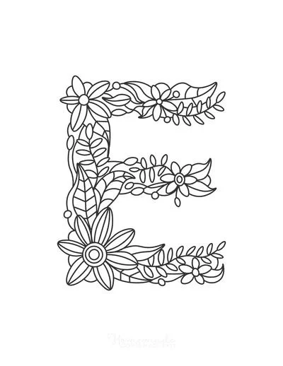 Letter E Coloring Pages 70