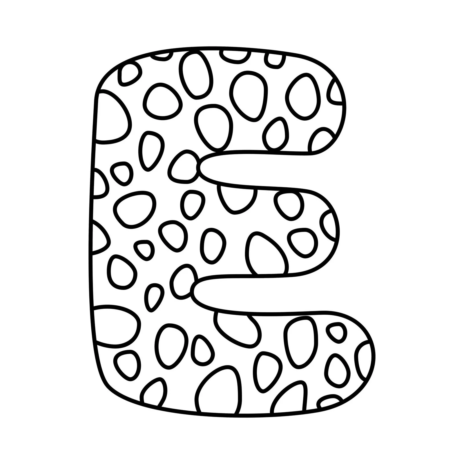 Letter E Coloring Pages