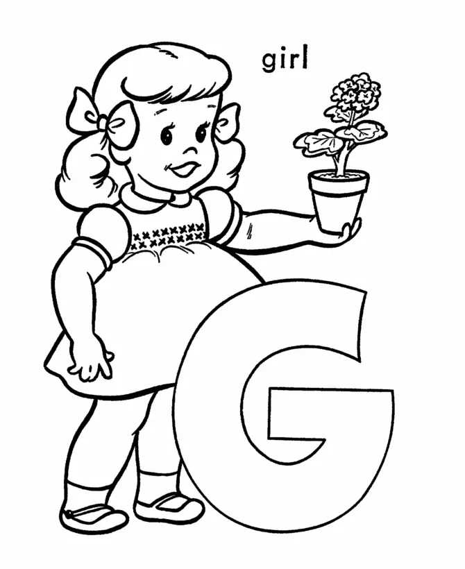 Letter G Coloring Pages 17