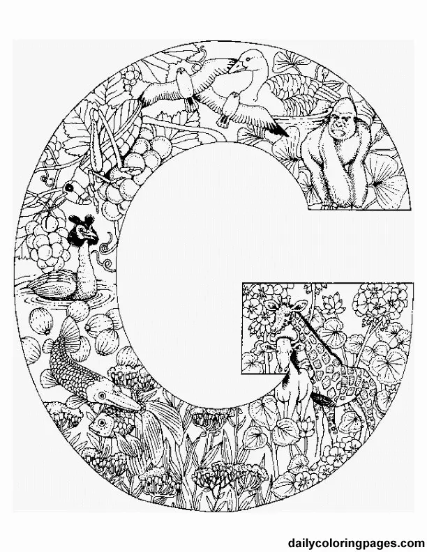 Letter G Coloring Pages 26