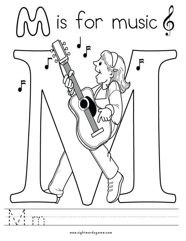 Letter M Coloring Pages 39