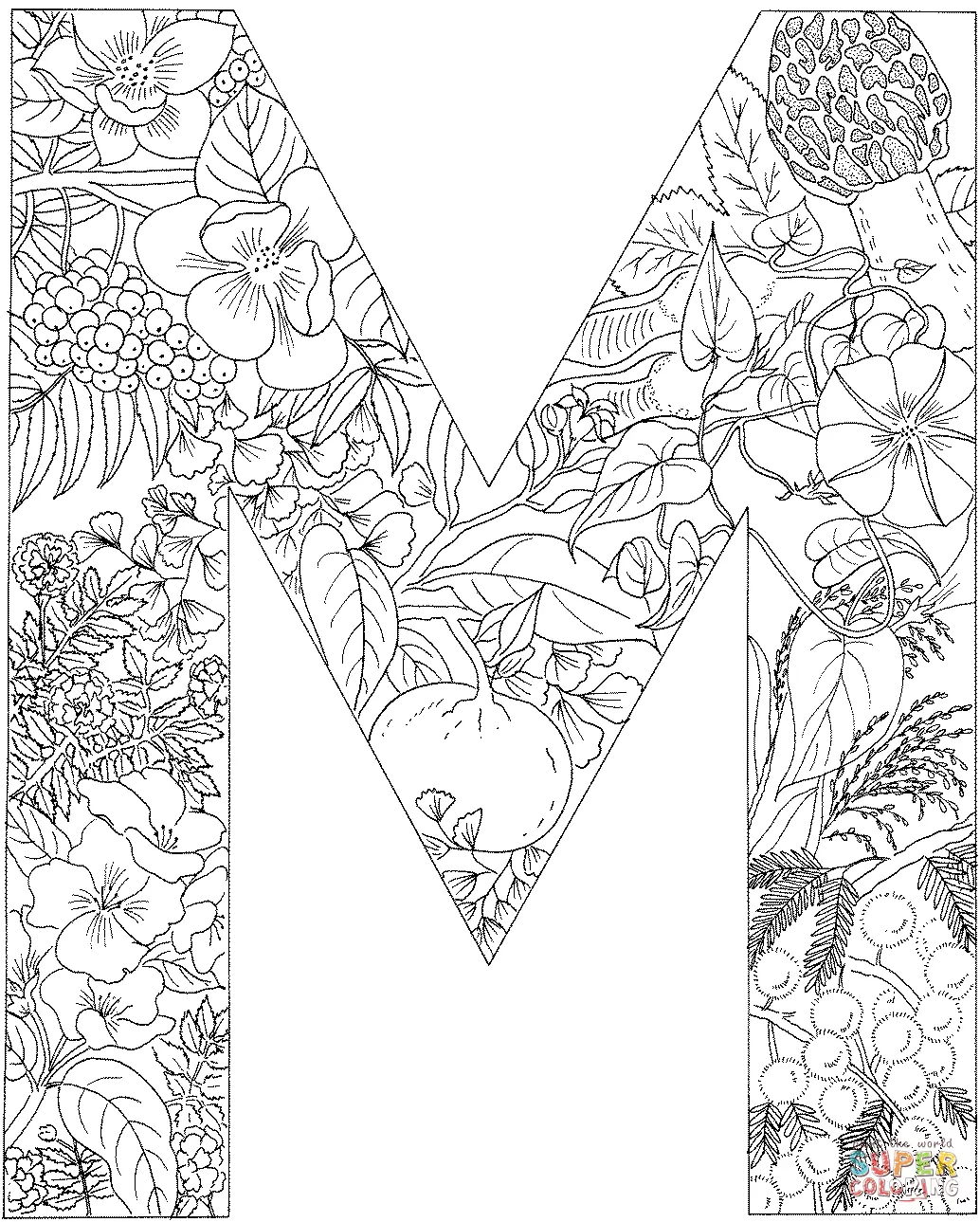 Letter M Coloring Pages 40