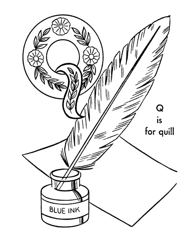 Letter Q Coloring Pages 14