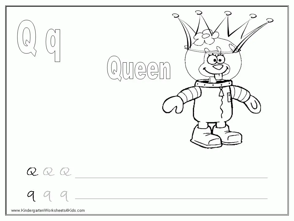 Letter Q Coloring Pages 18