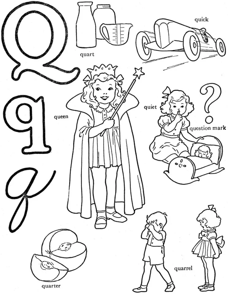 Letter Q Coloring Pages 39