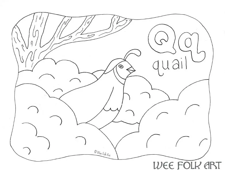 Letter Q Coloring Pages 43