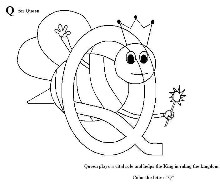 Letter Q Coloring Pages