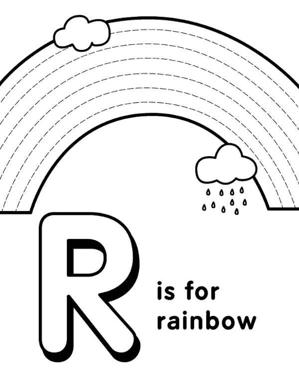 Letter R Coloring Pages