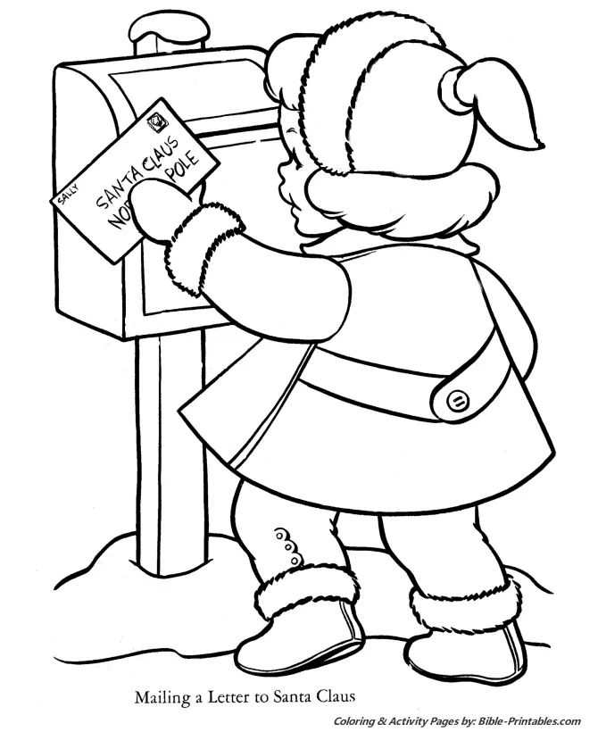 Letter To Santa Coloring Pages 2