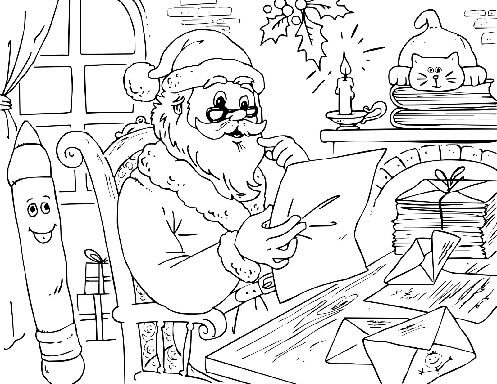 Desenhos de Uma Carta Para Noel Para Colorir 25