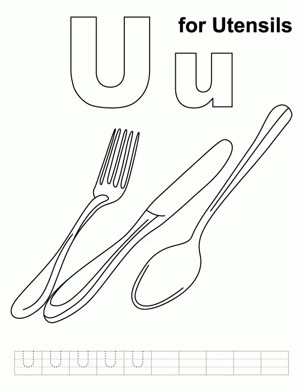 Letter U Coloring Pages