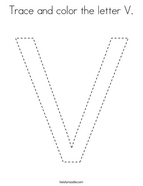 Letter V Coloring Pages