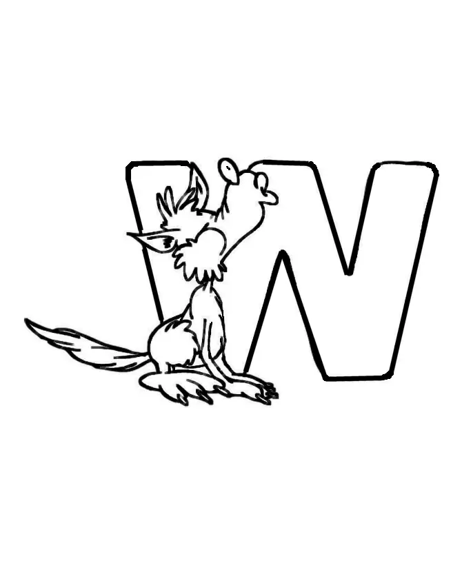 Letter W Coloring Pages