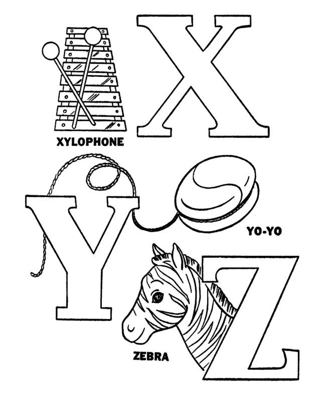 Desenhos de Letra X Para Colorir 11