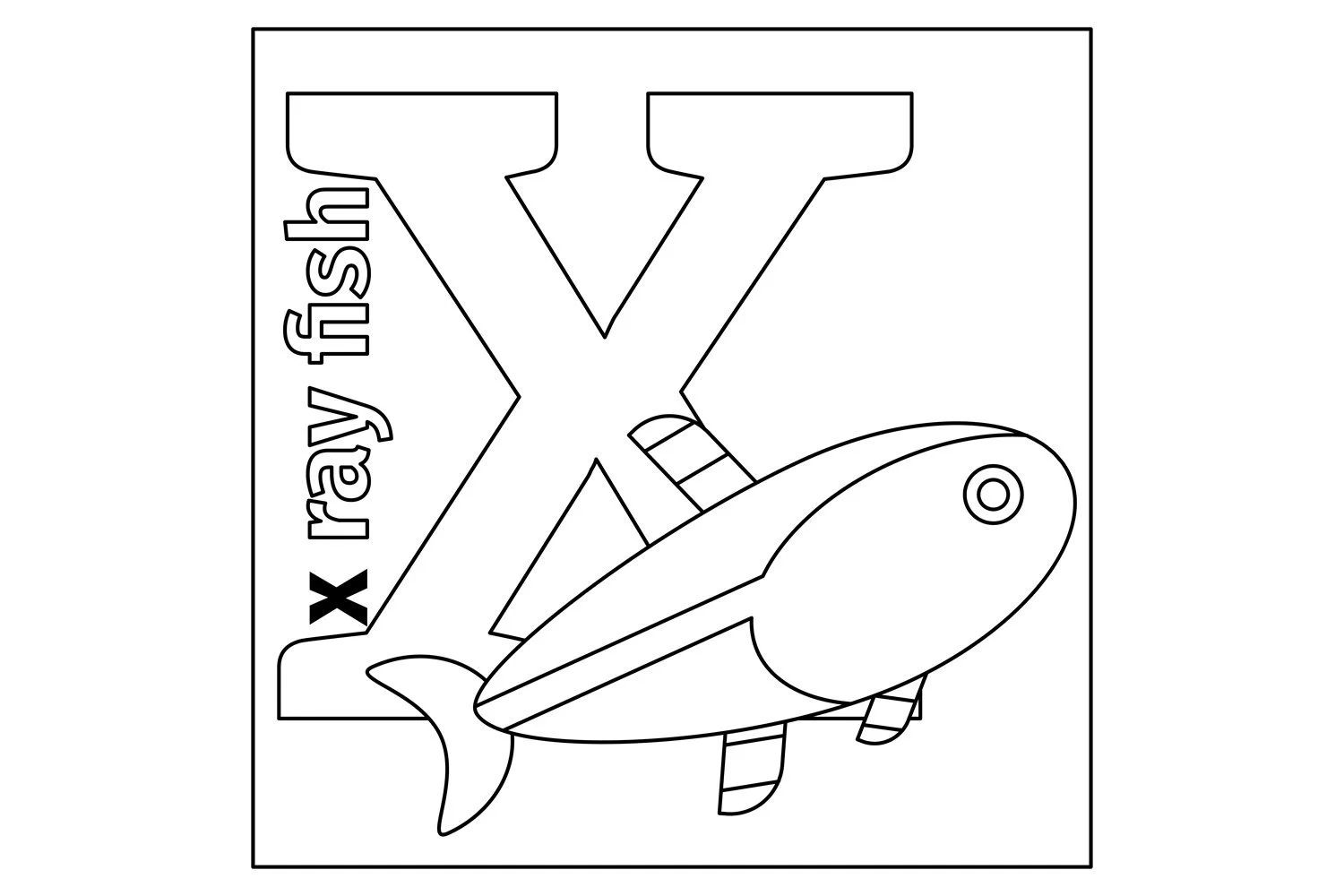 Letter X Coloring Pages