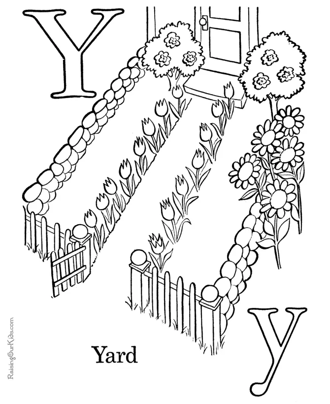 Letter Y Coloring Pages 1