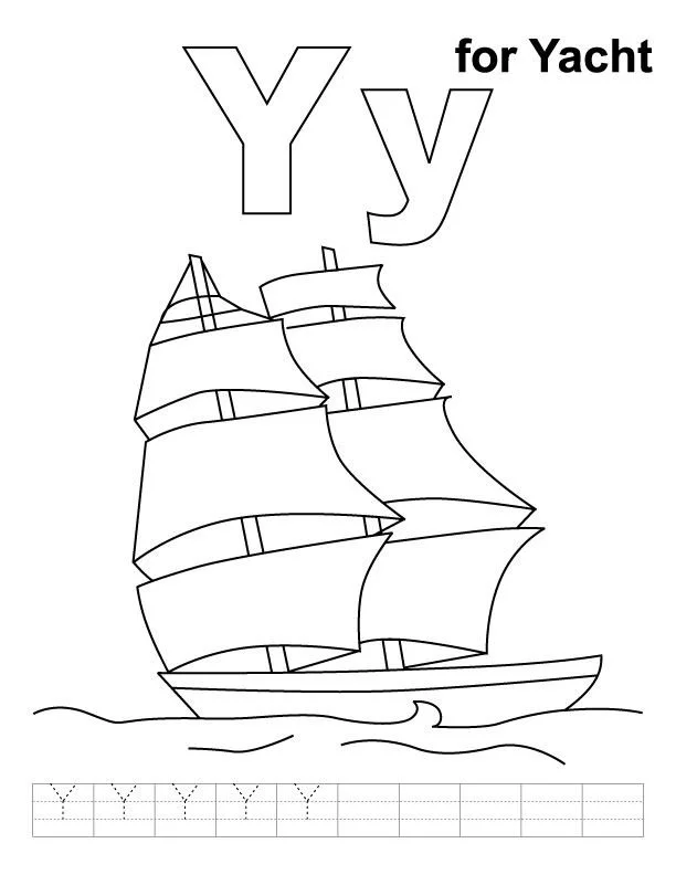 Letter Y Coloring Pages 19