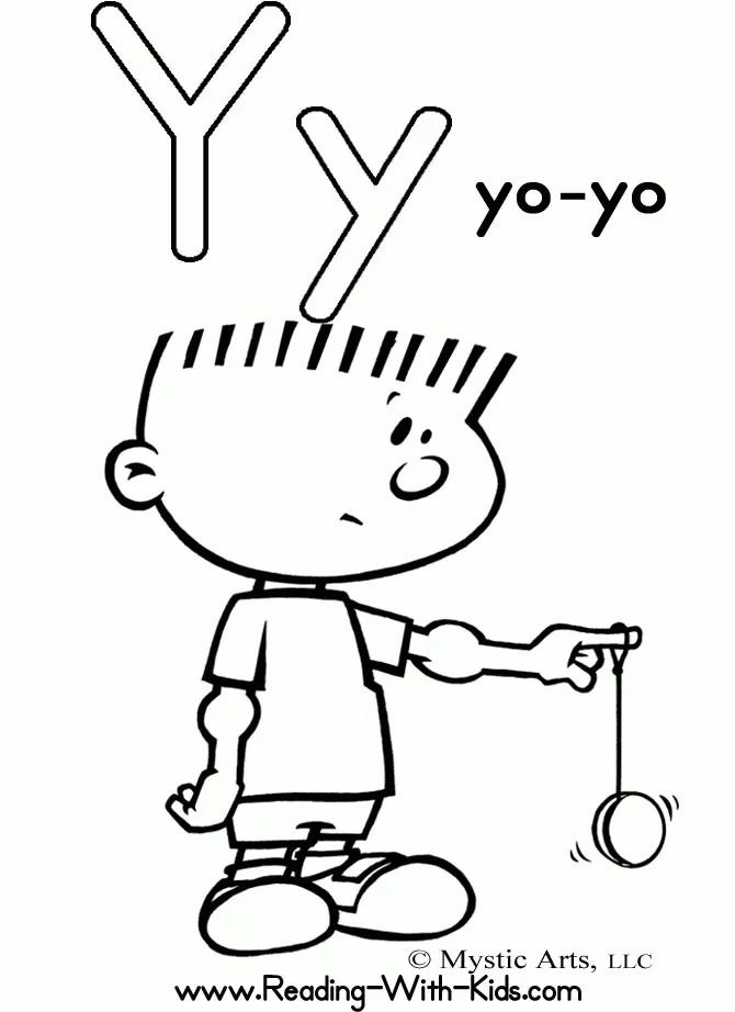 Letter Y Coloring Pages 2