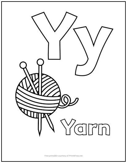 Letter Y Coloring Pages 22