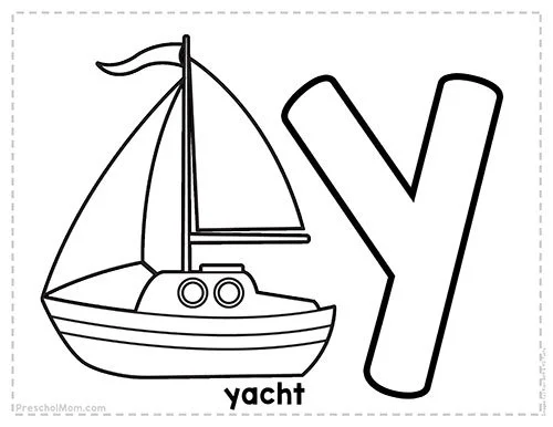 Letter Y Coloring Pages 43