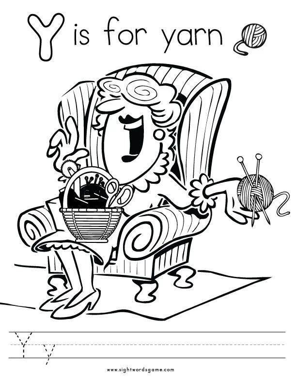 Letter Y Coloring Pages 6