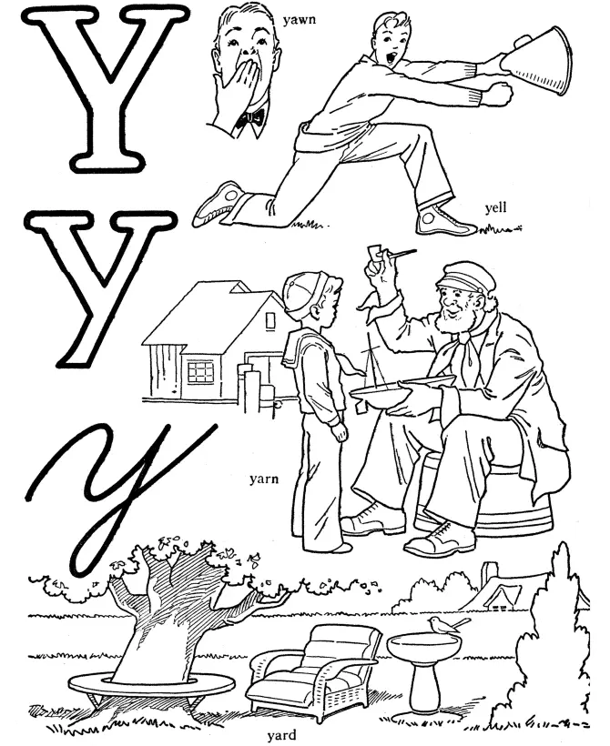 Letter Y Coloring Pages 8