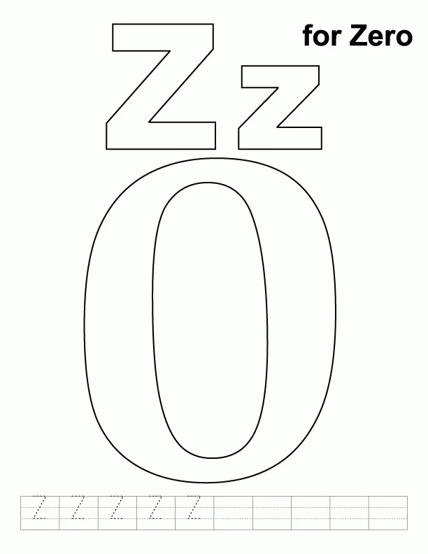 Letter Z Coloring Pages